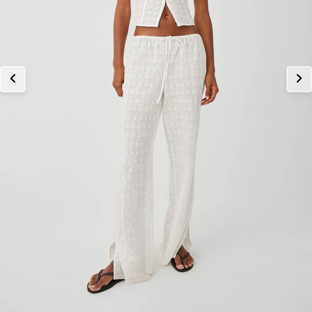 Frankies Bikinis eyelet low rise pant